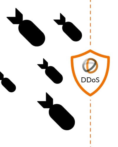 Schéma illustrant une attaque par déni de service (anti DDoS).